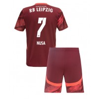 Otroški Nogometni dresi RB Leipzig Antonio Nusa #7 Gostujoči 2024-25 Kratek Rokav (+ Kratke hlače)